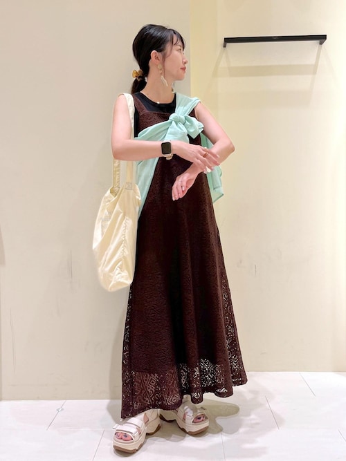 幾何学レースワンピース（ワンピース）｜ROPE' PICNIC（ロペピクニック