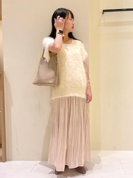 「アイテム（ローファー）」を使った、NACHIさん（レディース・155cm・30代）の夏コーディネート