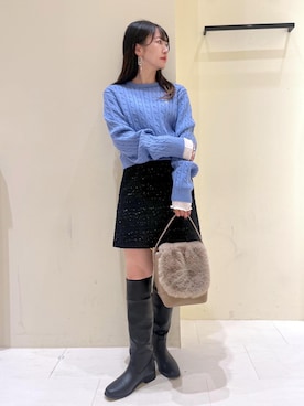 「アイテム（ブーツ）」を使った、NACHIさん（レディース・155cm・30代）の冬コーディネート