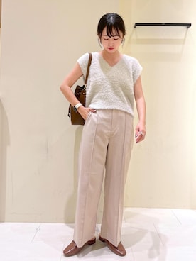 「アイテム（ベスト）」を使った、NACHIさん（レディース・155cm・30代）の夏コーディネート