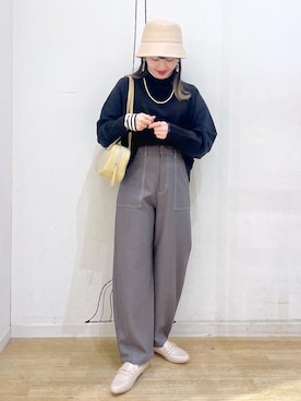 「アイテム（帽子）」を使った、NACHIさん（レディース・155cm・30代）の冬コーディネート