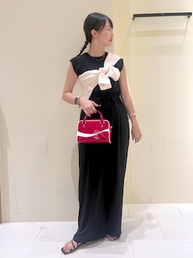 「アイテム（ボストンバッグ）」を使った、NACHIさん（レディース・155cm）の夏コーディネート