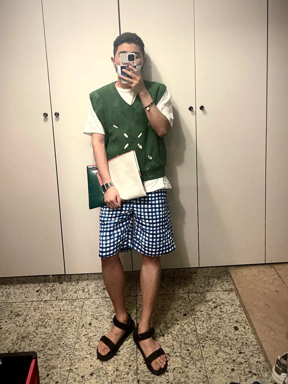 「summer、boy、sporty」｜「UNIQLOのアイテム（サンダル、ブラック系）」を使った、Kimnerdさん（メンズ・172cm）の夏コーディネートの1枚目の写真