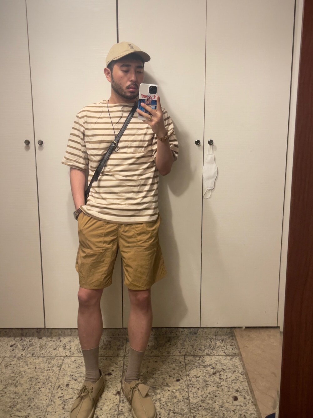 「boy、出勤コーデ」｜「UNIQLOのアイテム（キャップ、ベージュ系）」を使った、Kimnerdさん（メンズ・172cm）の夏コーディネートの1枚目の写真