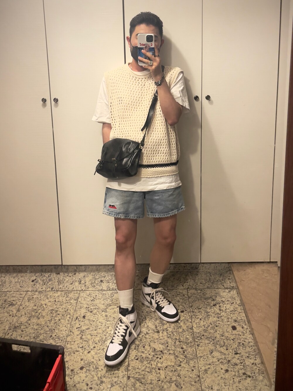 「summer、boy、出勤コーデ」｜「4deaworksのアイテム（ショルダーバッグ、ブラック系）」を使った、Kimnerdさん（メンズ・172cm）の夏コーディネートの1枚目の写真