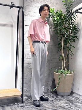 「HARE（ハレ）のアイテム（ベルト）」を使った、miuraaaさん（メンズ・175cm）の夏コーディネート