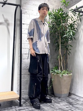 「HARE（ハレ）の【MADE IN JAPAN 長さ調節可能】URBAN LACEネックレス(HARE)（ネックレス、シルバー系）」を使った、miuraaaさん（メンズ・175cm）の春コーディネート