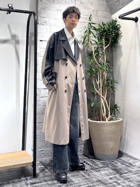 「アイテム（トレンチコート）」を使った、miuraaaさん（メンズ・175cm）の秋コーディネート