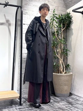 「アイテム（トレンチコート）」を使った、miuraaaさん（メンズ・175cm）の秋コーディネート
