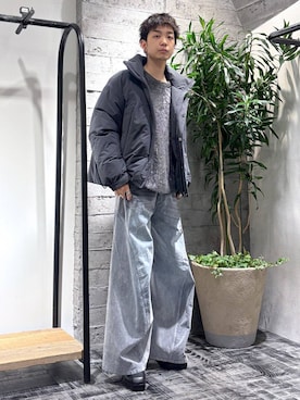 「HARE」｜「アイテム（ダウンジャケット/コート）」を使った、miuraaaさん（メンズ・175cm）の冬コーディネート