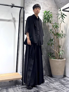 「HARE（ハレ）のアイテム（テーラードジャケット、ブラック系）」を使った、miuraaaさん（メンズ・175cm）の春コーディネート