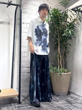 「HARE（ハレ）のアイテム（スラックス）」を使った、miuraaaさん（メンズ・175cm）の夏コーディネート
