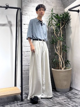 「アイテム（ネックレス）」を使った、miuraaaさん（メンズ・175cm）の夏コーディネート