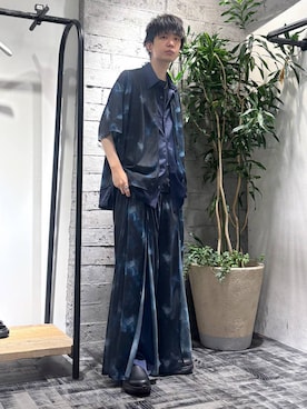「HARE（ハレ）のアイテム（スラックス）」を使った、miuraaaさん（メンズ・175cm）の夏コーディネート