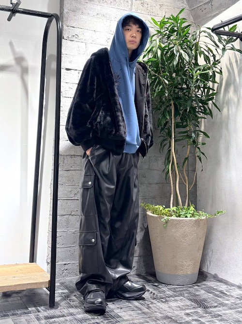 HARE カーゴパンツ 「SET UP対応」LUXEレザーカーゴパンツ(HARE