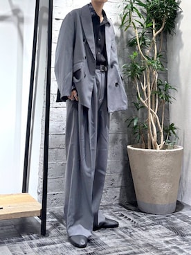 「アイテム（テーラードジャケット）」を使った、miuraaaさん（メンズ・175cm）の秋コーディネート