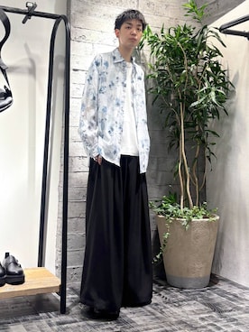 「HARE（ハレ）のビルディングソールサンダル(HARE)（サンダル、ブラック系）」を使った、miuraaaさん（メンズ・175cm）の春コーディネート