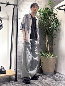 「HARE（ハレ）のビルディングソールサンダル(HARE)（サンダル、ブラック系）」を使った、miuraaaさん（メンズ・175cm）の春コーディネート