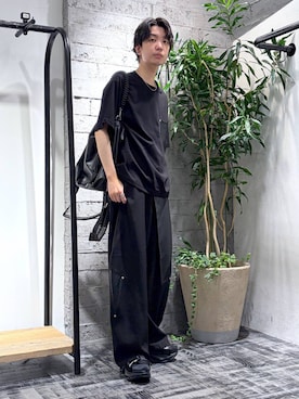 「HARE（ハレ）のアイテム（スラックス）」を使った、miuraaaさん（メンズ・175cm）の夏コーディネート