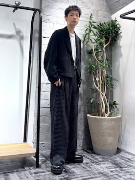 「アイテム（テーラードジャケット）」を使った、miuraaaさん（メンズ・175cm）の夏コーディネート