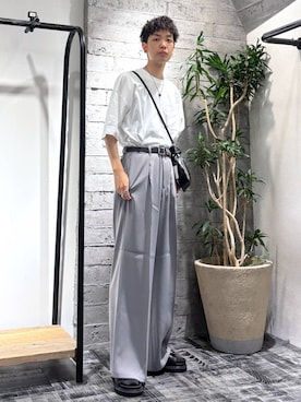 「HARE（ハレ）のアイテム（サンダル）」を使った、miuraaaさん（メンズ・175cm）の夏コーディネート
