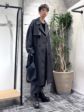 「アイテム（トレンチコート）」を使った、miuraaaさん（メンズ・175cm）の秋コーディネート