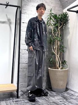 「アイテム（カーゴパンツ）」を使った、miuraaaさん（メンズ・175cm）の夏コーディネート