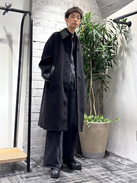 「アイテム（ステンカラーコート）」を使った、miuraaaさん（メンズ・175cm）の秋コーディネート