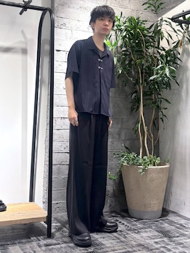 「HARE（ハレ）のアイテム（スラックス）」を使った、miuraaaさん（メンズ・175cm）の夏コーディネート