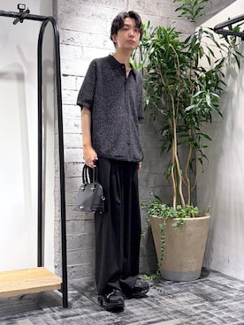 「HARE（ハレ）のアイテム（スラックス）」を使った、miuraaaさん（メンズ・175cm）の夏コーディネート