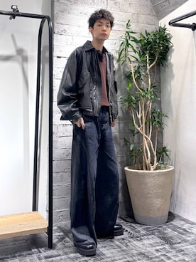 「アイテム（ポロシャツ）」を使った、miuraaaさん（メンズ・175cm）の秋コーディネート