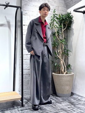 「アイテム（ブルゾン、グレー系）」を使った、miuraaaさん（メンズ・175cm）の秋コーディネート