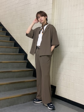 「NEW BALANCE（ニューバランス）のM2002R（スニーカー）」を使った、加藤元気さん（メンズ・177cm）の春コーディネート