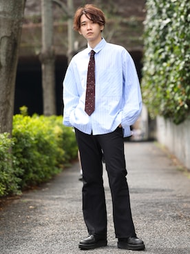 加藤元気さん(メンズ・177cm)の春コーディネート