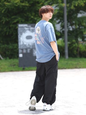 「PBLIM（ページボーイリム）のアイテム（Tシャツ/カットソー）」を使った、加藤元気さん（メンズ・177cm）の春コーディネート