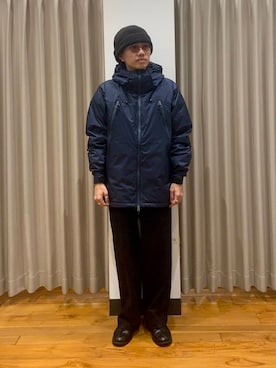 「アイテム（ダウンジャケット/コート）」を使った、武人さん（メンズ・167cm）の秋コーディネート