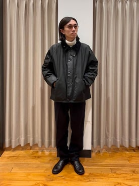 「アイテム（その他アウター、ブラック系）」を使った、武人さん（メンズ・167cm）の秋コーディネート