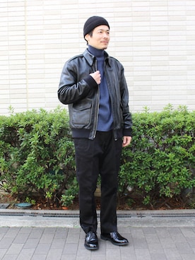 「OMNIGOD（オムニゴッド）のアイテム（ジャケット/アウター）」を使った、D_MALL 大阪店さん（メンズ・165cm）の秋コーディネート