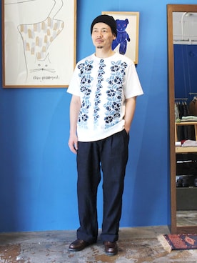 「OMNIGOD（オムニゴッド）のアイテム」を使った、D_MALL 大阪店さん（メンズ・165cm）の夏コーディネート
