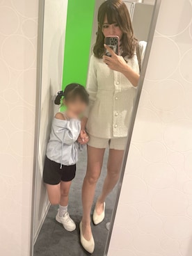 「GRL（グレイル）のアイテム（セットアップ）」を使った、michuさん（レディース・164cm）の春コーディネート