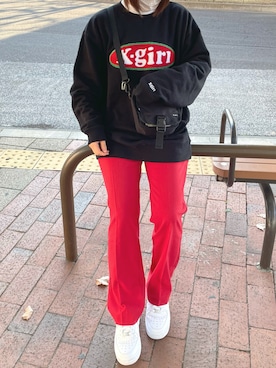 「x-girl_ootd」｜💡アン💡さん（レディース・154cm）の冬コーディネート