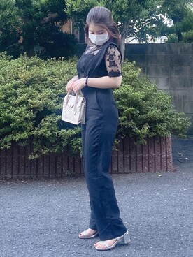 「GRL（グレイル）のナローストラップサンダル（サンダル）」を使った、ハナミズキさん（レディース・154cm）の秋コーディネート