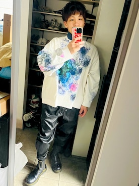 「LAD MUSICIAN（ラッドミュージシャン）のアイテム（スウェット）」を使った、ぐっちさん（メンズ・165cm）の春コーディネート