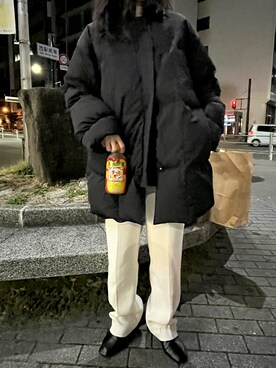 「STUDIOUS（ステュディオス）のアイテム（ブーツ）」を使った、しゃけさん（レディース・158cm）の冬コーディネート