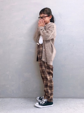 「GENERATOR（ジェネレーター）のアイテム（パンツ）」を使った、SGRさん（キッズ・120cm）の秋コーディネート