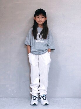 「CIAOPANIC TYPY（チャオパニックティピー）のアイテム（スウェットパンツ）」を使った、SGRさん（キッズ・110cm）の夏コーディネート