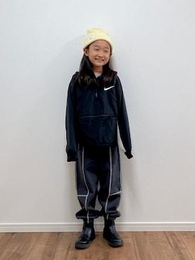 「CIAOPANIC TYPY（チャオパニックティピー）のアイテム（スウェットパンツ）」を使った、SGRさん（キッズ・120cm）の冬コーディネート