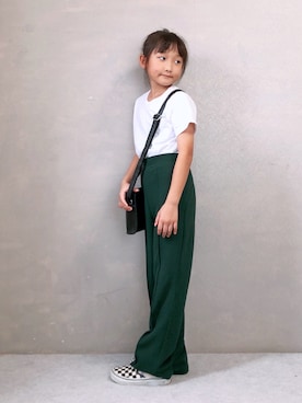 「Smoothy（スムージー）のアイテム（トップス）」を使った、SGRさん（キッズ・110cm）の秋コーディネート