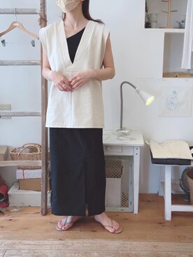 「JOURNAL STANDARD（ジャーナルスタンダード）のアイテム（タンクトップ）」を使った、the roughさん（レディース・162cm）の夏コーディネート