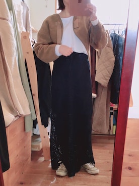「no brand（ノーブランド）のアイテム（その他アウター）」を使った、the roughさん（レディース・162cm）の秋コーディネート